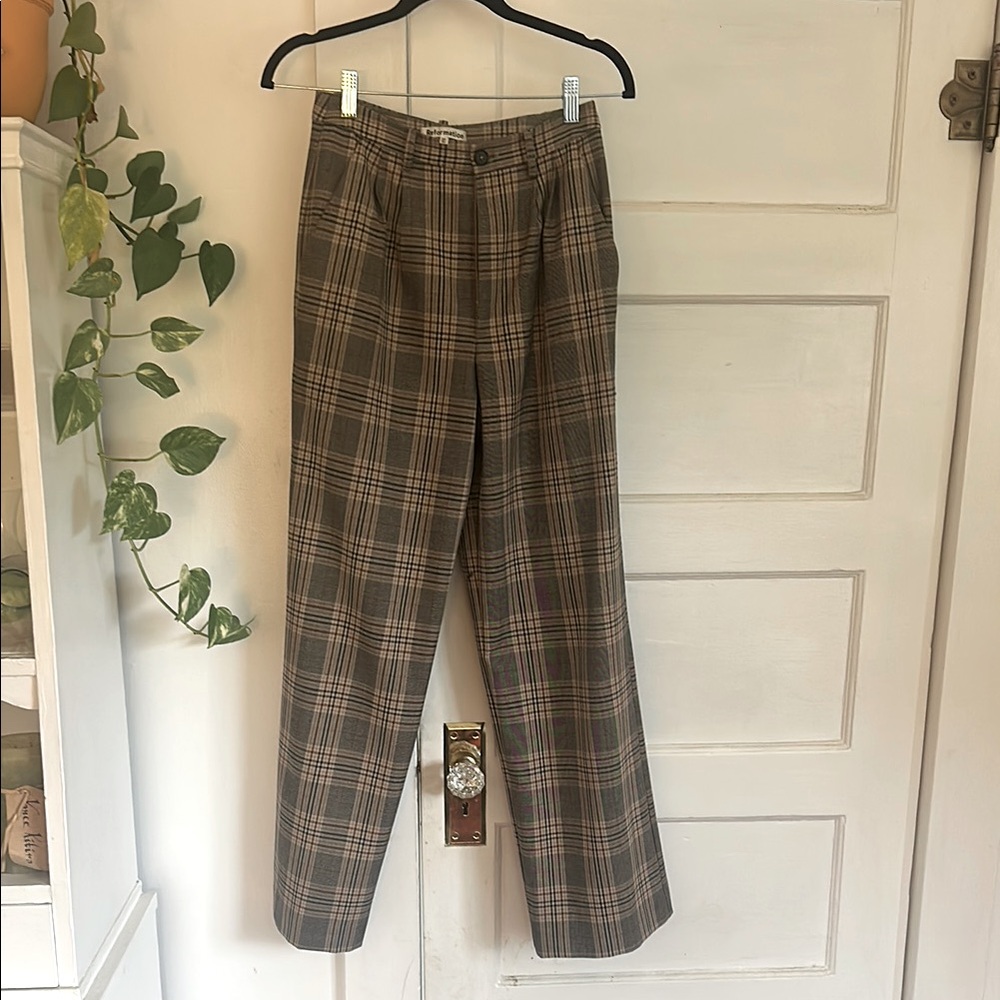 Classic Plaid Reformation Trousers